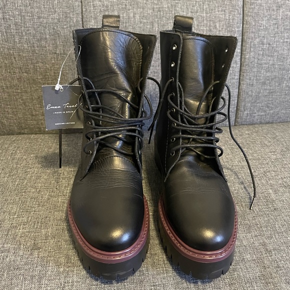Enzo Tesoti Shoes - Enzo Tesoti Black Leather Women’s Boots Sz 38 NWT